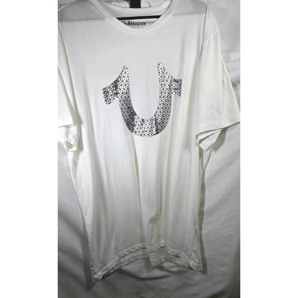 True Religion Men's Horseshoe Logo Tee T-Shirt Size 2XL White